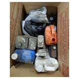 Box with Oils, Rust Bomb, LPS, Etc.
