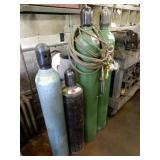 2 Compressed Oxygen Tanks, 1 Dissolved Acetylene