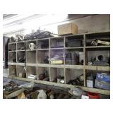 Contents of Both Wall Shelf Units and Bench