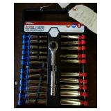 New Hyper Tough- Deep Socket & Bit Set w/ Ratchet