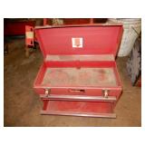 Metal 2 Drawer Tool Box w/ Lift Top