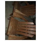 Pair Of Wooden Patio Chairs
