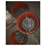 4 Pails With Bolts & Lag Screws