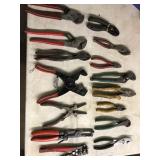 Assorted Pliers, Channel Locks, Radiator Clamps
