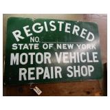 Motor Vehicle Repair Shop 2 Sided Sign