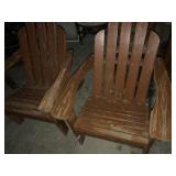 Pair Of Wooden Patio Chairs