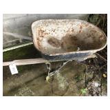 Wood Handled Wheel Barrow - Tire Flat