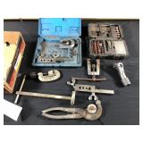Box Lot of Tubing Cutters, Flarring Tools