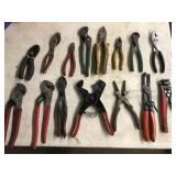Assorted Pliers, Channel Locks, Radiator Clamps