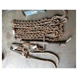 Rusty Log Chain w/ 2 Hooks (1 is Bent)