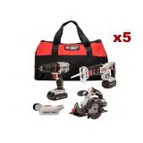 (TX) (5) Porter Cable '4 Tool Combo Kit