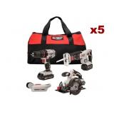 (TX) (5) Porter Cable '4 Tool Combo Kit