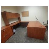 U Shape Wilcox Office Desk with Hutch