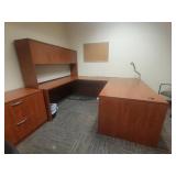 U Shape Wilcox Office Desk with Hutch
