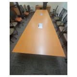 12ft x 4ft Confrence Table with Outlets Built in