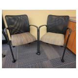 Lot of 2 Mesh Back Rolling Chairs
