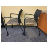 Lot of 2 Mesh Back Rolling Chairs