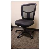 Mesh Back Black Office Chair with No Arms
