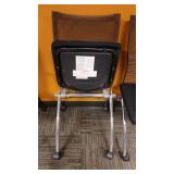 Lot of 2 Folding Orange Mesh Back - Little Worn - Some Needing New Casters