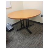 Round Conference Table with Metal Legs