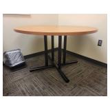Round Conference Table with Metal Legs