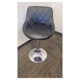 Black Bar Stool Chair with Metal Base