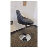 Black Bar Stool Chair with Metal Base