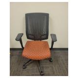 Burnt Orange Fabric Office Chair
