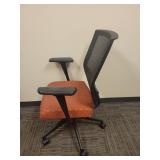 Burnt Orange Fabric Office Chair