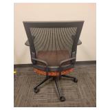 Burnt Orange Fabric Office Chair