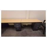 L Shaoed Office Desk With Filing Cabinet