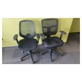 Lot of 2 Mesh Back Office Chairs
