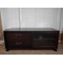 Wood Tv Stand with Storage Shelves. Very good condition.