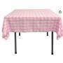 Runner Linens Factory Square Checkered Tablecloth 46.5x46.5nches (Pink & White)(Retail $18.99)