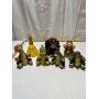 Bundle of 7 Vintage 1988 Vinyl Hand Puppets Pizza Hut Land Before Time & Beauty and the Beast