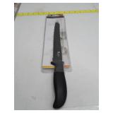 ke home - 8" Non-Stick Scalloped Bread Knife - Black