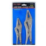 Cal Hawk Tools 2-pc. Long Nose Locking Pliers Set