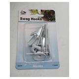 AA387 My Helper 2 Pack White Swag Hooks with Hardware