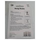 AA387 My Helper 2 Pack White Swag Hooks with Hardware