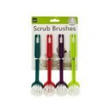 Multi-Purpose Round Head Scrub Brushes, 4 Brushes