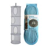 45 in. 4-Layer Hanging Toy Cubby Storage - Blue