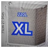 Foldable Non-Woven Storage Bin with Lid, 220L Capacity