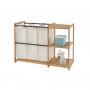 ✨Bamboo Laundry Station ~ 5-Tier Wire Shelving ~ Wood Top Work Table ~ Pampers Wipes ~ Baby Play Mat, And So Much More ✨