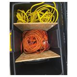 Heavy Duty Extension Cords in Black Rolling Tote