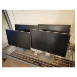 (4) 23 to 25in Dell Professional LCD Monitor Set