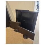 (4) 24in to 32in Dell & ASUS LCD Computer Monitor and TV Bundle