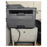 (2) Office Printer Lot - Brother DCP and HP LaserJet Models