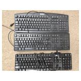 (5) Dell USB Wired Keyboards - Used Office Equipment