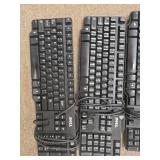 (5) Dell USB Wired Keyboards