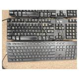 (5) Dell USB Wired Keyboards